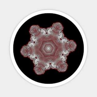 Spectacular fractal snowflake Magnet